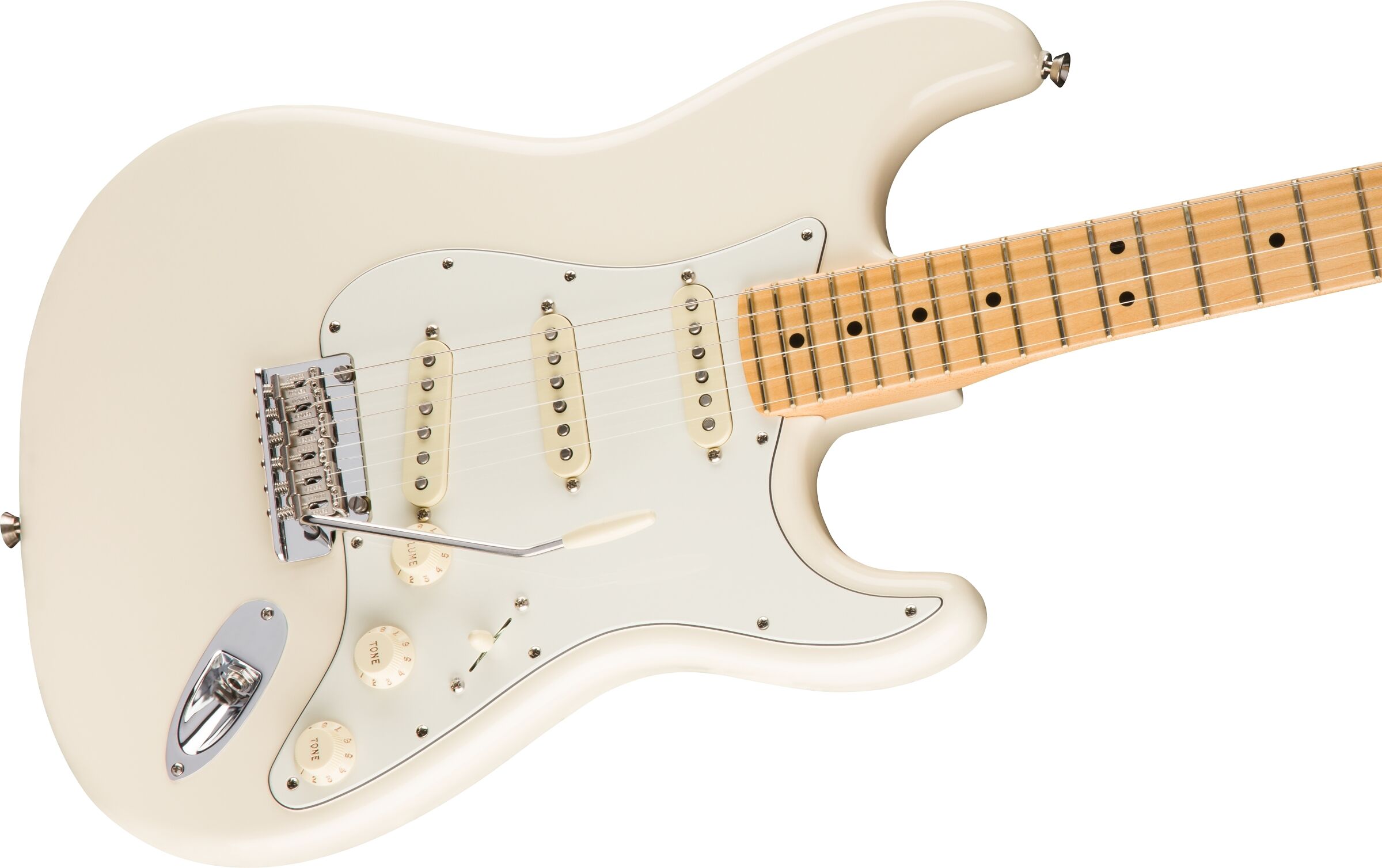 Fender Plaque de protection style moderne Strat White 3 plis 11 trous